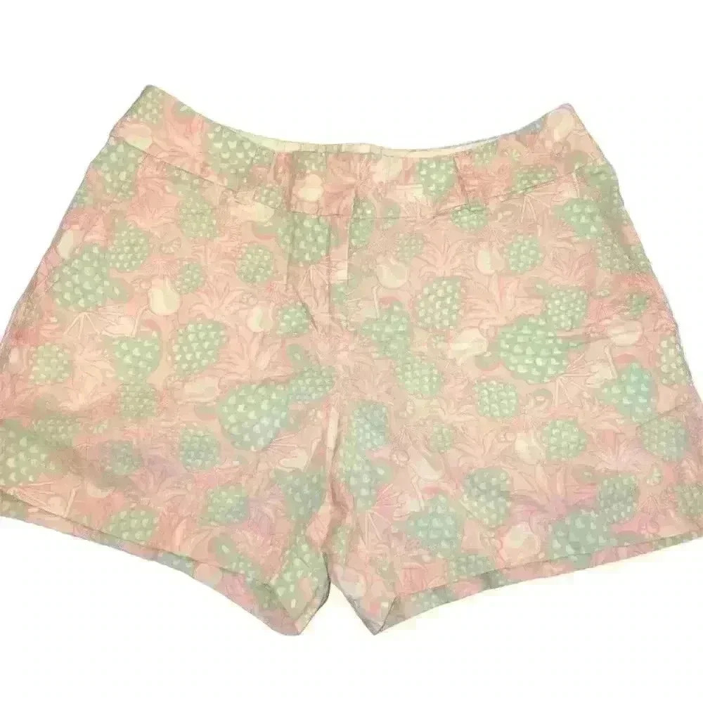 Vineyard Vines Pineapple Print midi chino cotton twill shorts size 4